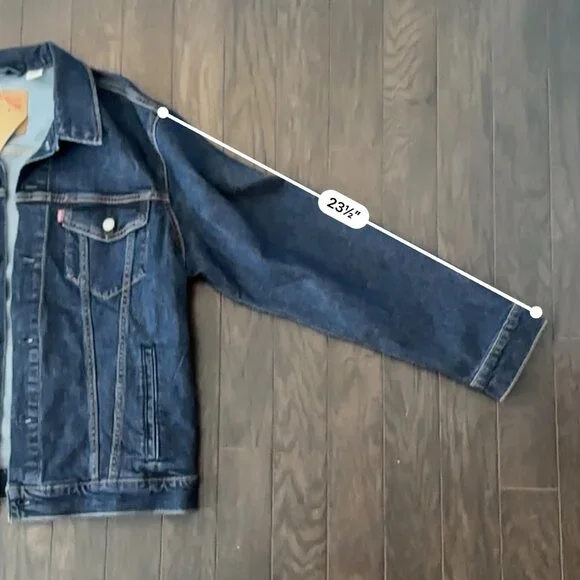 Levis Dark Wash Large Blue Denim Jacket  NWT - Picture 16 of 16